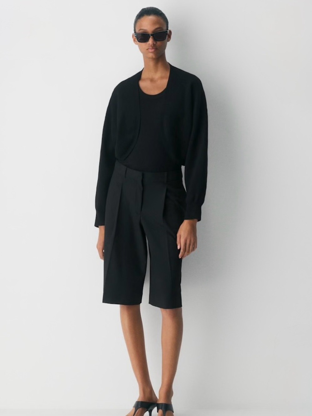 ARITZIA BABATON DECISION SHRUG SWEATER XS NWT BLACK